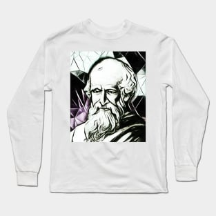 Archimedes Black and White Portrait | Archimedes Artwork 3 Long Sleeve T-Shirt